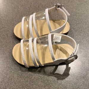 Janie and Jack Clear and White Kids Sandals